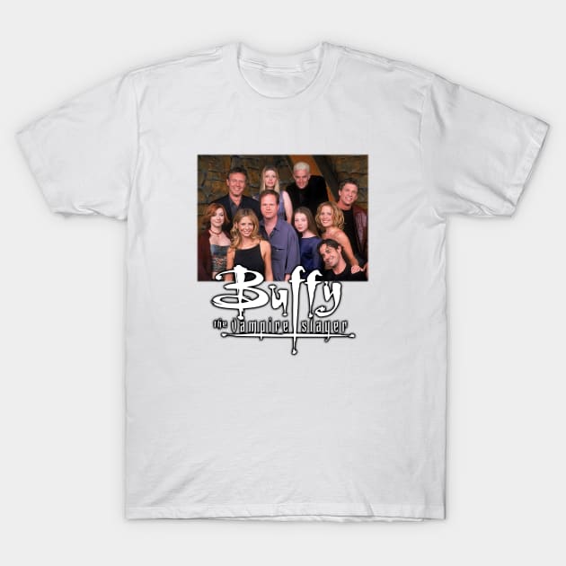 Buffy The Vampire Slayer Tv Series Group T-Shirt by Mendozab Angelob